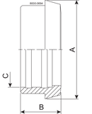 Liner Exp DN25 Bearbejdet 1.4301 (304) DIN for inch