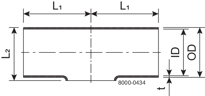 T-stykke Short 76.2 mm Pol 1.4404 (316L) BS 4825