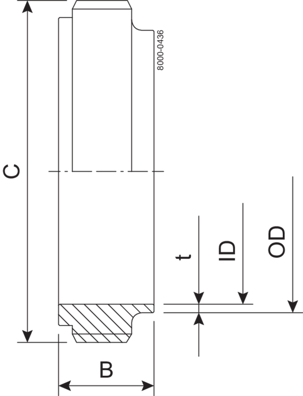 Male IDF 101.6 mm Machined 1.4404 (316L) ISO 2037