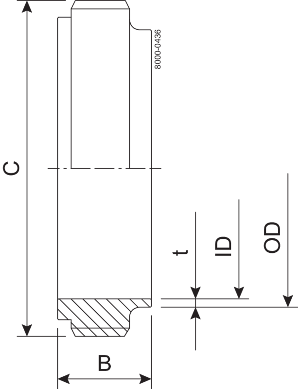 Male IDF 101.6 mm Machined 1.4404 (316L) ISO 2037