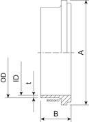 Liner IDF 25.0 mm Bearbejdet 1.4404 (316L) IDF BS 4825
