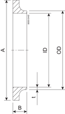 Liner SMS 76.1 mm Bearbejdet 1.4404 (316L) SMS