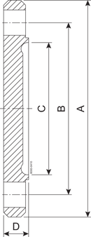 Blind DN65 H3 1.4404 (316L) DIN 11864-2/11853-2
