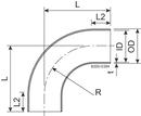Bøjning 90 BL DN100 HSF3 1.4404 (316L) DIN 11852 EN 10374-A