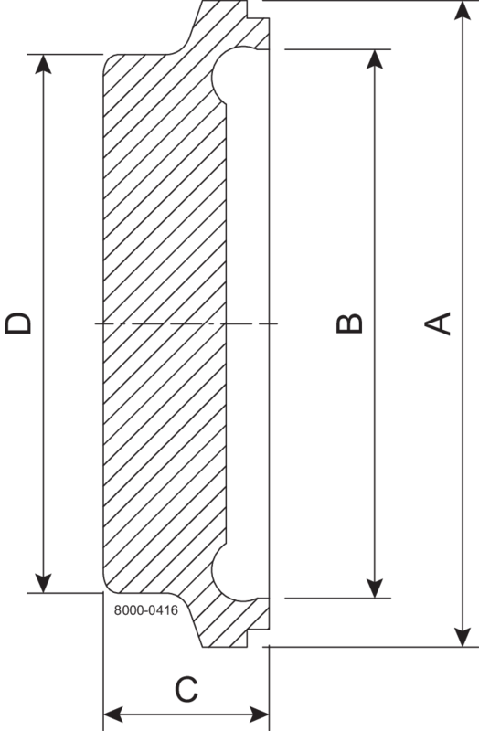 Blind DN40 H3 1.4404 (316L) DIN 11864-3/11853-3