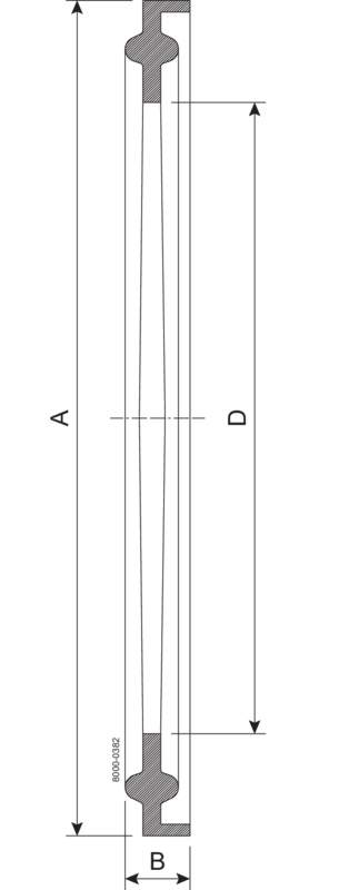 Pakning D DN50 NBR DIN 32676