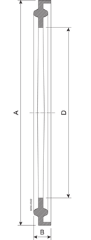 Pakning D DN25 FPM DIN 32676