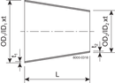Koncentriske reducer DN65 DN32 HSF2 1.4404 (316L) DIN 11852 EN 10374-A