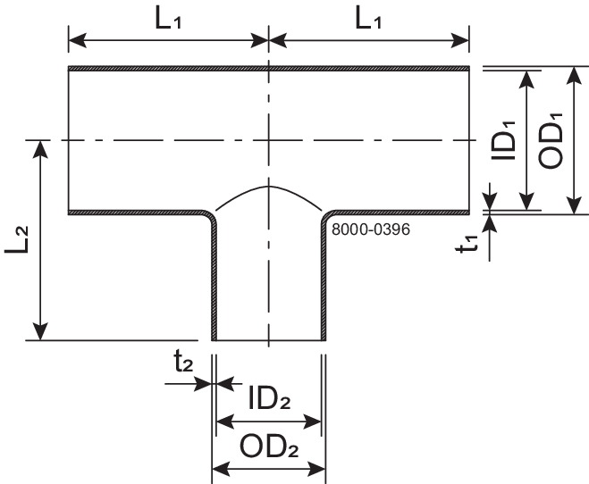 TEE RTS DN80/65 HSF2 1.4404