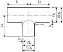 T-stykke RTS DN65 DN40 HSF3 1.4307 (304L) DIN 11852 EN 10374-A