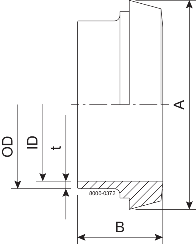 Liner SD DN100 HSF0 1.4404 (316L) DIN 11851