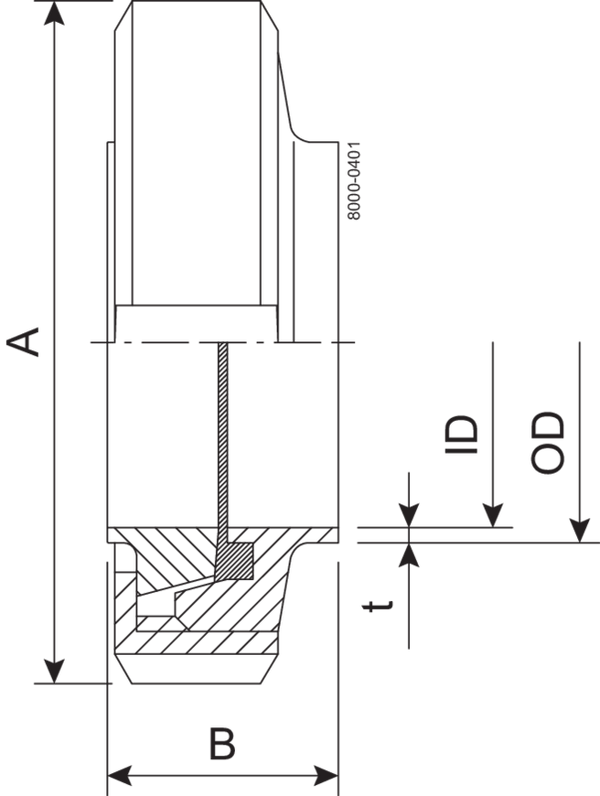 Forskruning S DN65 HSF0 1.4307/EPDM DIN 11851