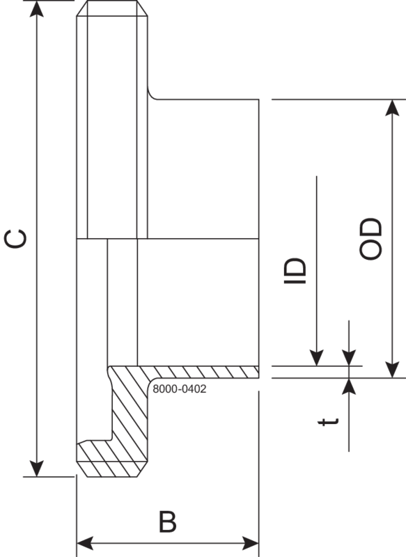 Gevindstuds GS DN50 H3 1.4404 (316L) DIN 11853-1