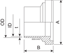 Liner BS DN25 H3 1.4404 (316L) DIN 11853-1
