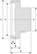 Blind DN40 H3 1.4404 (316L) DIN 11864-1/11853-1