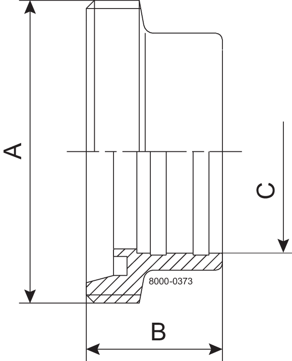 Gevindstuds Exp DN65 Bearbejdet 1.4301 (304) DIN for inch