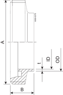 Gevindstuds Short DN40 Bearbejdet 1.4404 (316L) DIN for inch