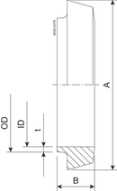 Liner S DN50 Bearbejdet 1.4307 (304L) DIN for inch