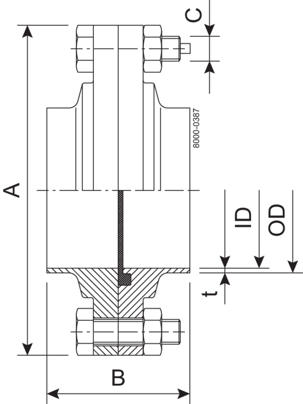 Flange COM DN150 SB 1.4404/EPDM Fit to EN10357-A