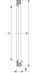 Pakning, flange DN125 Silikone (Q) Fit to DIN