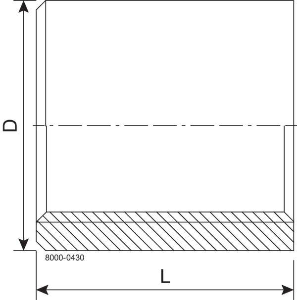SOCKET  3/4"  RG 1.4404