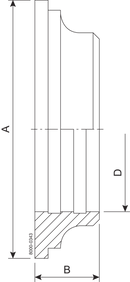 Liner Exp. red. 51.0 mm 38.0 mm SB 1.4404 (316L) ISO 2037