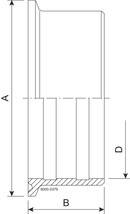 Tri-Clamp® Ferrule 51.0 mm SB 1.4301 (304) ISO 2037