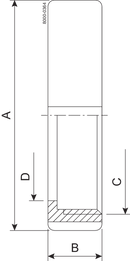 Gevindstuds DS 101.6 mm Bearbejdet 1.4301 (304) DS 720