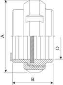 Forskruning SMS 25.0 mm SB 1.4301/NBR ISO 2037