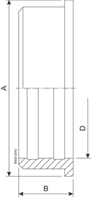 Liner SMS 51.0 mm SB 1.4301 (304) SMS