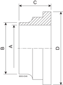 Liner SMS 25.0 mm Bearbejdet 1.4404 (316L) SMS French