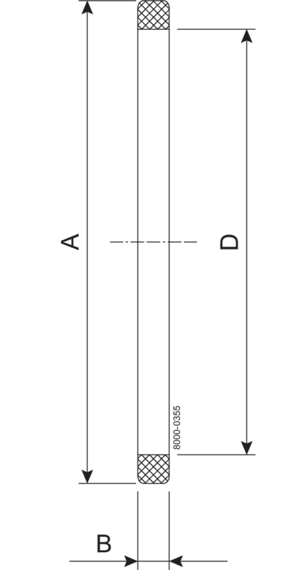 Pakningsring B=5.5 104.0 mm EPDM (E) SMS French