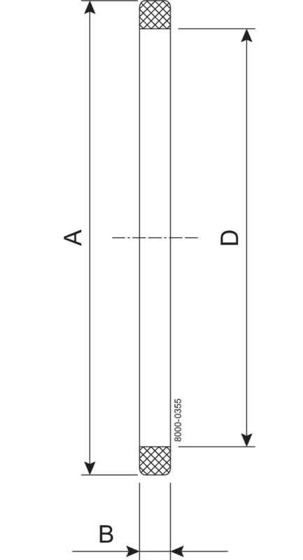 Pakningsring B=5.5 38.0 mm EPDM (E) SMS