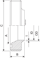 RED. MALE PART 76.1-63,5-316L