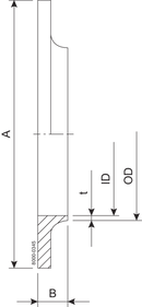 Liner Reducing 101.6 mm 63.5 mm SB 1.4404 (316L) SMS