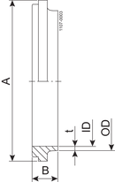 Liner IDF 76.1 mm Bearbejdet 1.4404 (316L) IDF ISO