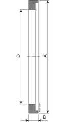Pakningsring ISO 2037 B=6.0 & IDF B=6.0 TO 6.2 25.0 mm PTFE (G) IDF/ISO/BS4825