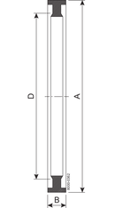 Pakningsring B=7.0 TO 9.5 76.1 mm FPM IDF