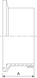 Tri-Clamp® Ferrule kort liner H-15W 2"