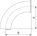 Tri-Clamp® L2CM Bøjning 90 2"
