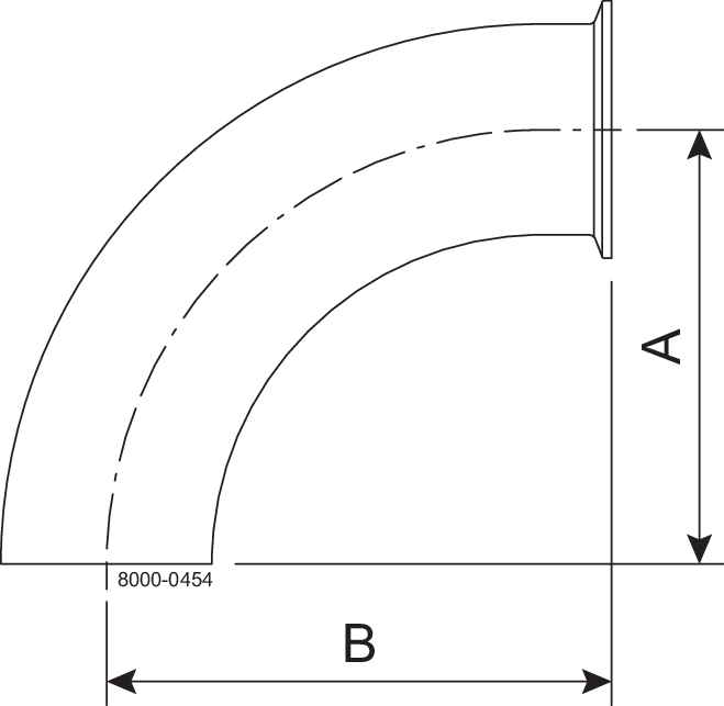 Tri-Clamp® L2CM Bøjning 90 2"