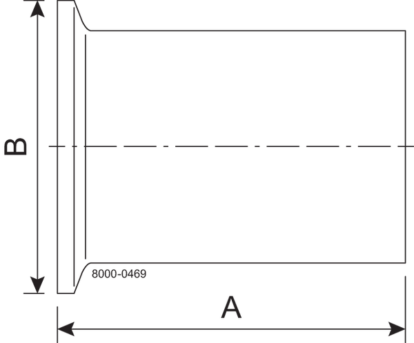 Tri-Clamp® 14WLMO Ferrule TC light tank 6" #7 316L 3A TriClamp and Weld