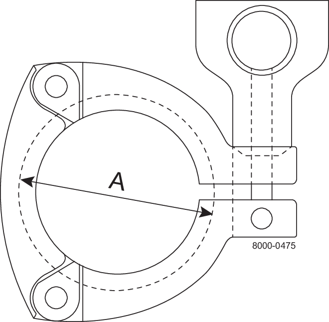 Tri-Clover® 13MHHS Clamp ring Segment  2.5" 304 Clamp ends