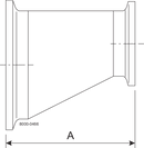 Tri-Clover® B32-14MP Excentriske reducer 4" 2"