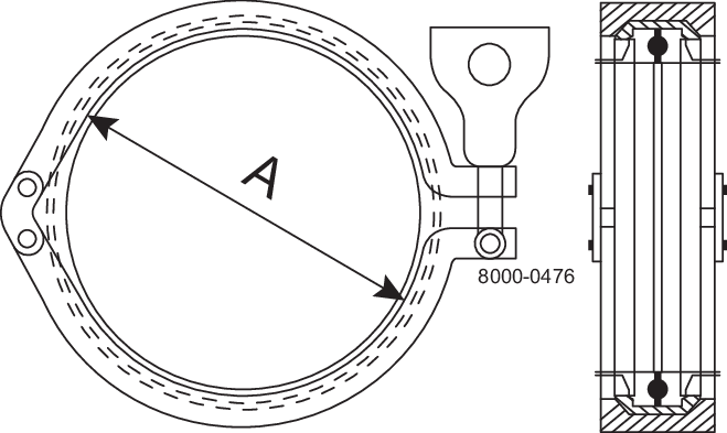 Tri-Clamp® A12MPS Clamp ring Swivel joint 2.5" 304 Clamp ends