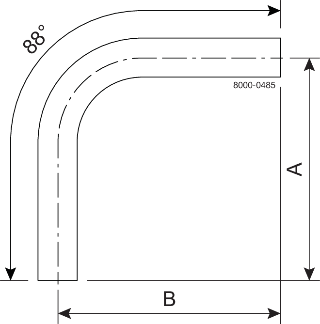 Tri-Clover® B288S Bends 88 1" SF1 (PL) 316L UltraPure Weld ends