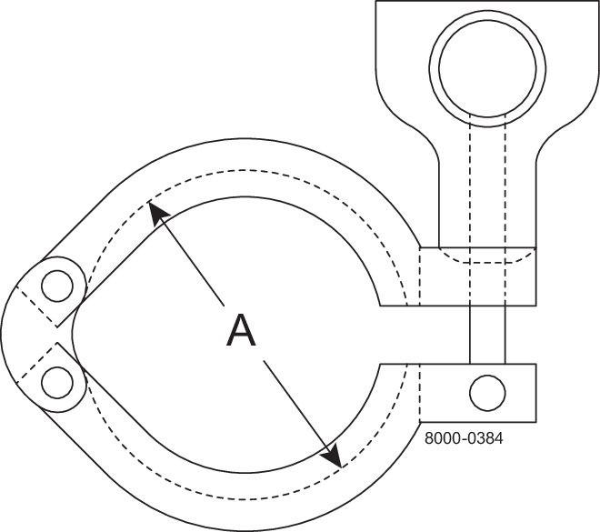 Tri-Clover® 13MHHM Clamp ring Double hinged 8" 304 Clamp ends