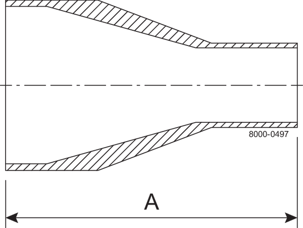 Tri-Clover® B31S Koncentriske reducer 6" 4" SF4 (PM) 316L ASME BPE Svejseender