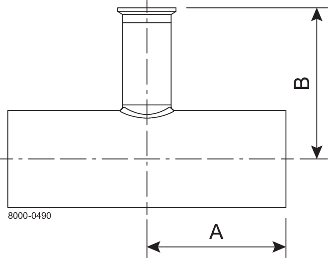 Tri-Clamp® B7RWWM Reducing Tees 2.5" 2" SF1 (PL) 316L UltraPure Weld and TriClamp and Weld