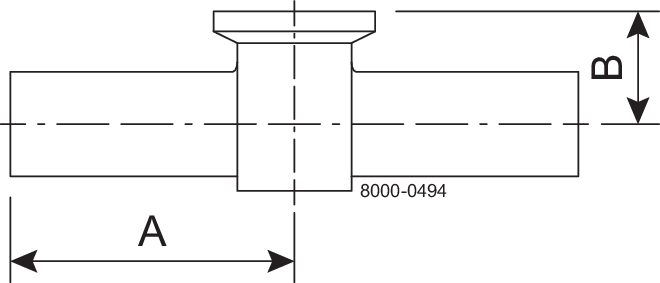 Tri-Clamp® B7IWWMS T-stykke, reducerende 0.5" 1.5" SF4 (PM) 316L ASME BPE Svejsning og Svejsning og TriClamp